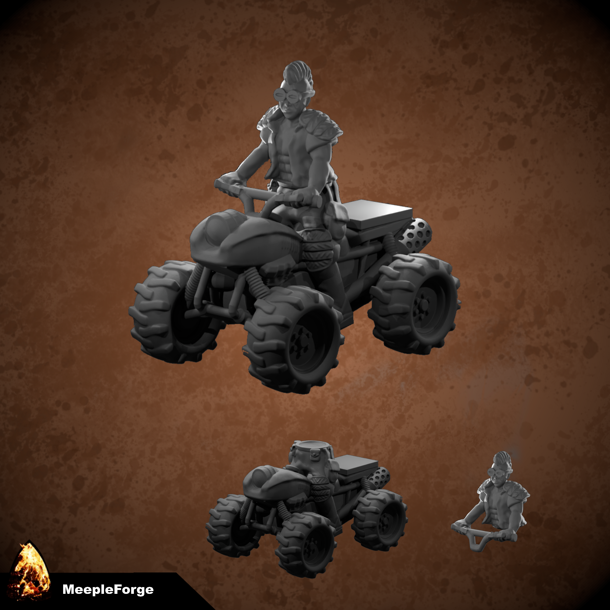 Quad Bike Free Sample 1:64 Scale